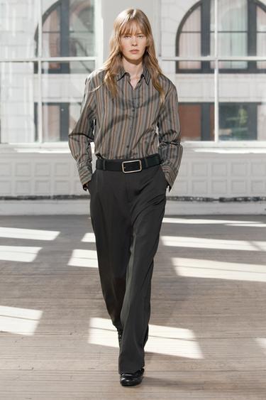 ZW COLLECTION WIDE-LEG TROUSERS - Intense green by Zara - Image 0