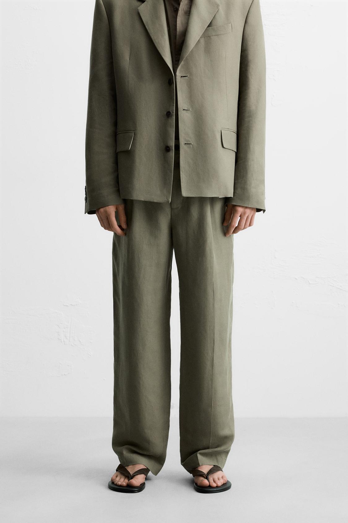 LYOCELL - LINEN SUIT PANTS