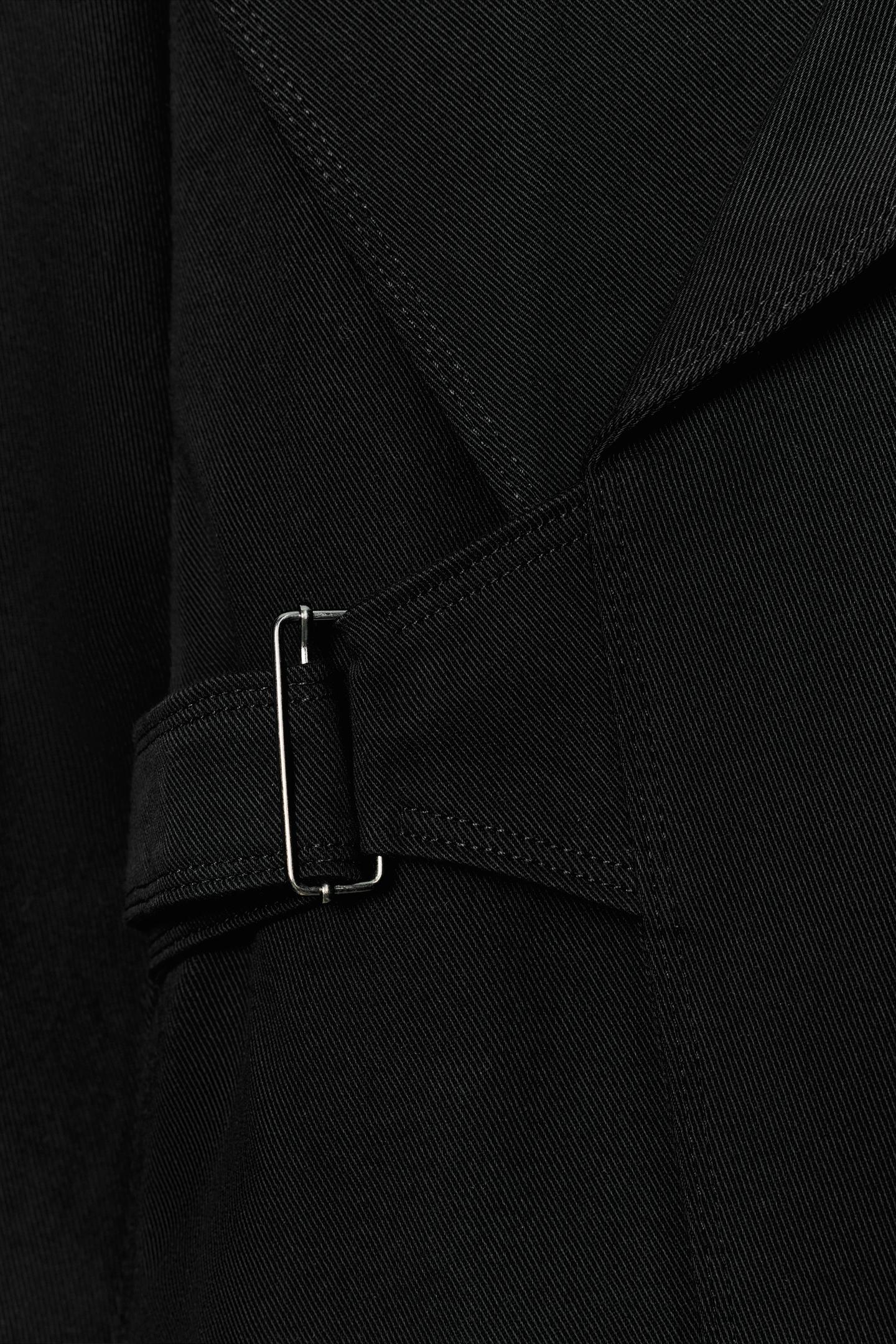 Женская куртка Zara ZW Collection Buckle Cropped Jacket, цвет: Чёрный — фото 8