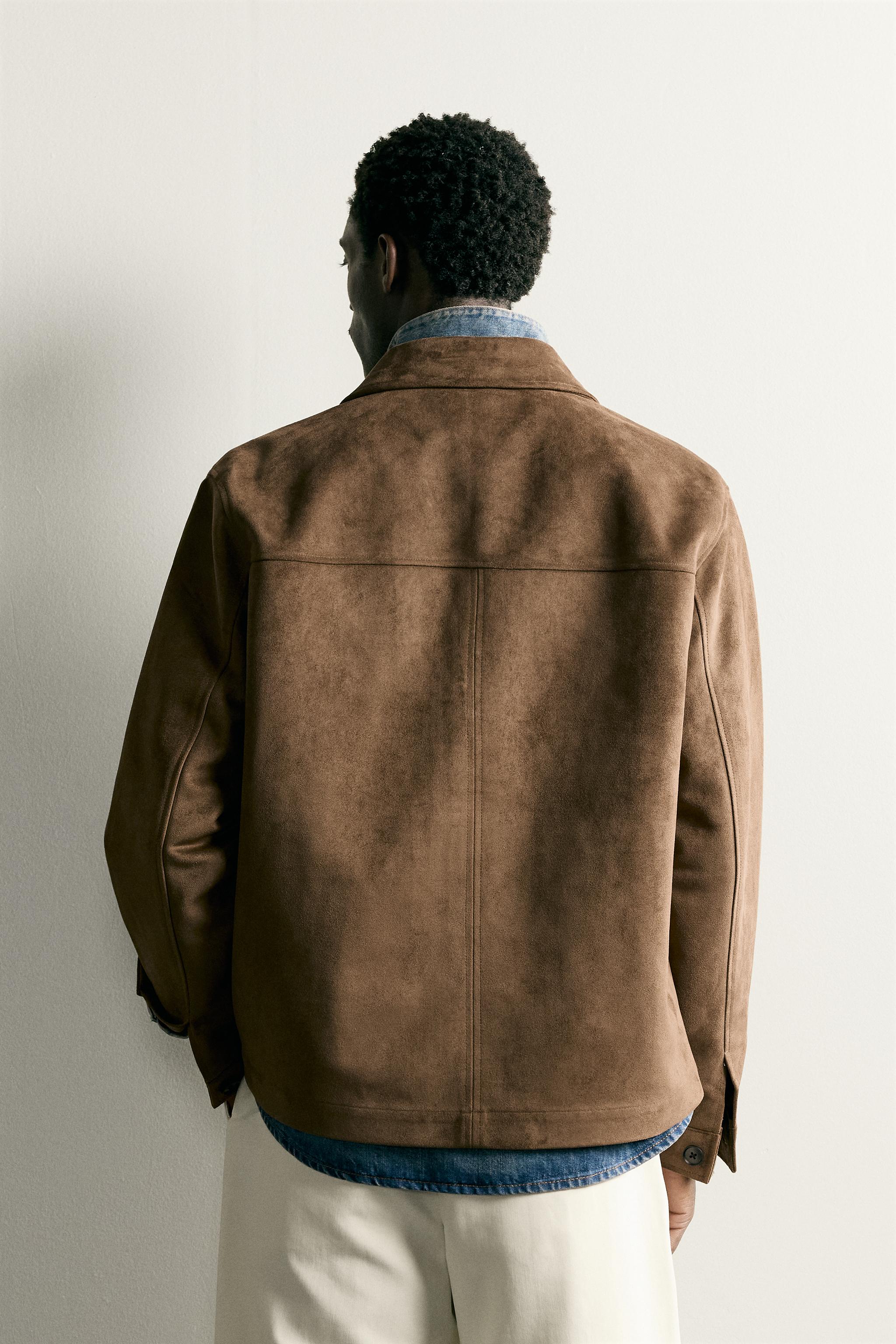 Zara REGULAR FIT SUNİ SÜET İNCE CEKET görsel 3