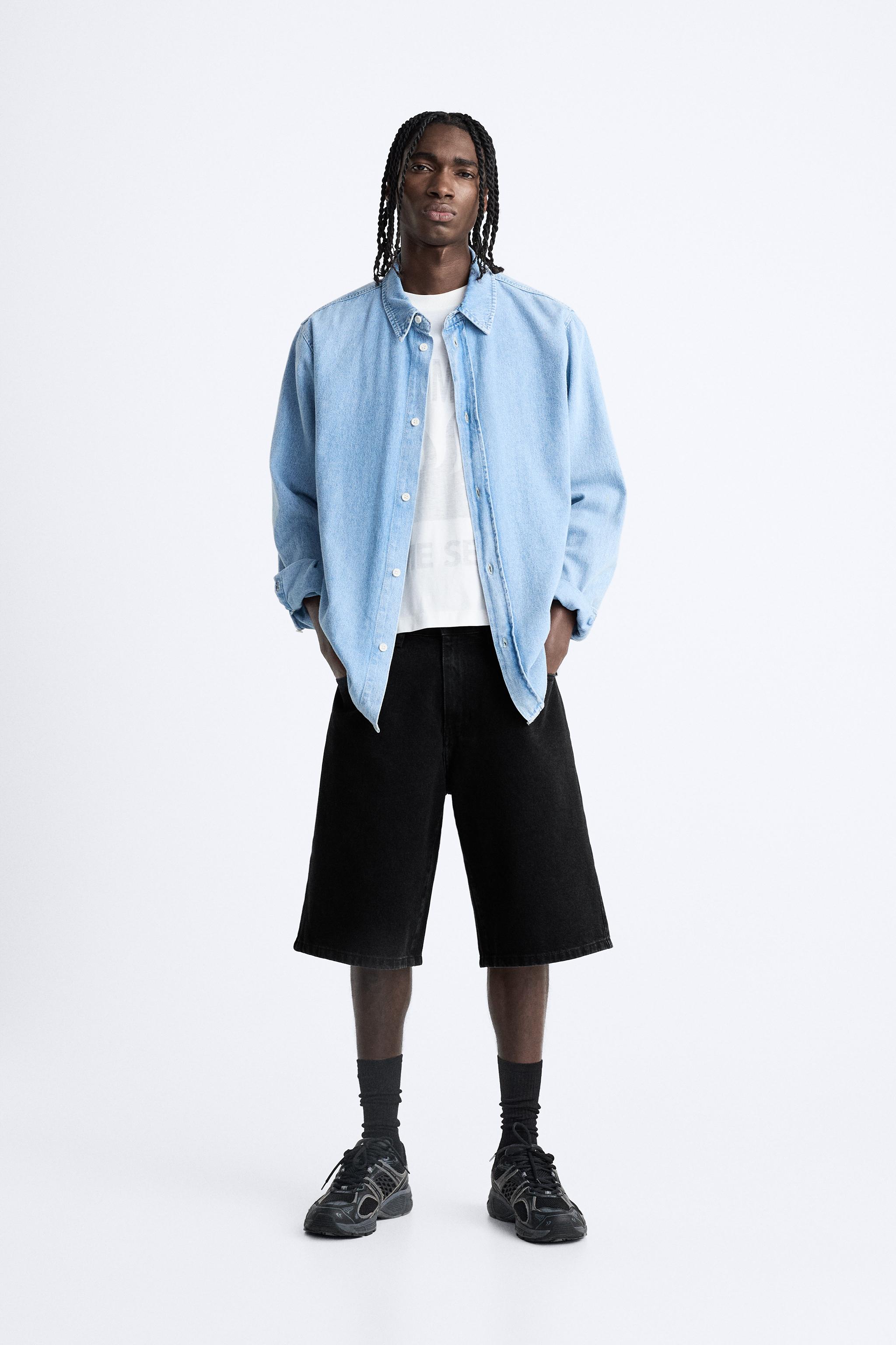 BAGGY FIT JORTS - Black | ZARA United States