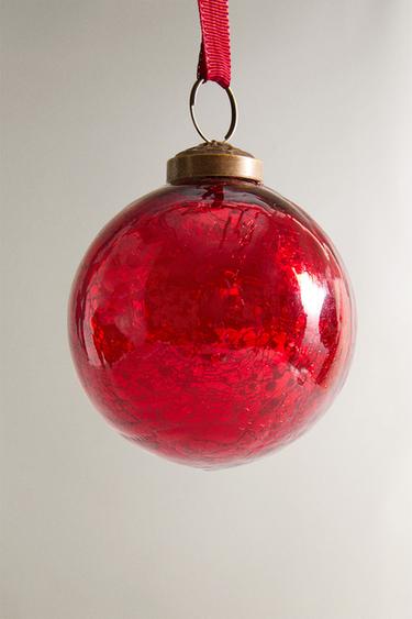 RED CHRISTMAS TREE BAUBLE - Red by Zara - Image 3