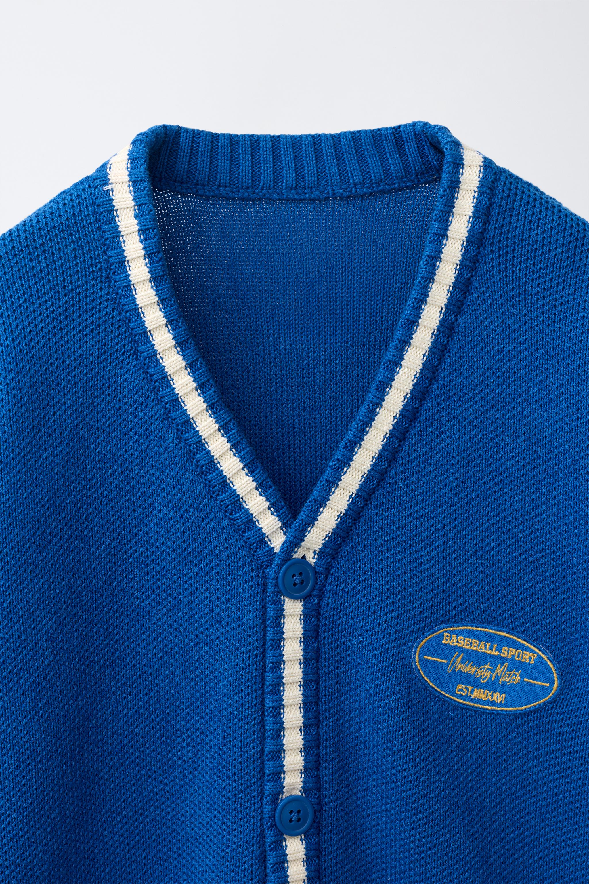 Детские кардиганы Zara VARSITY CARDIGAN — фото 4
