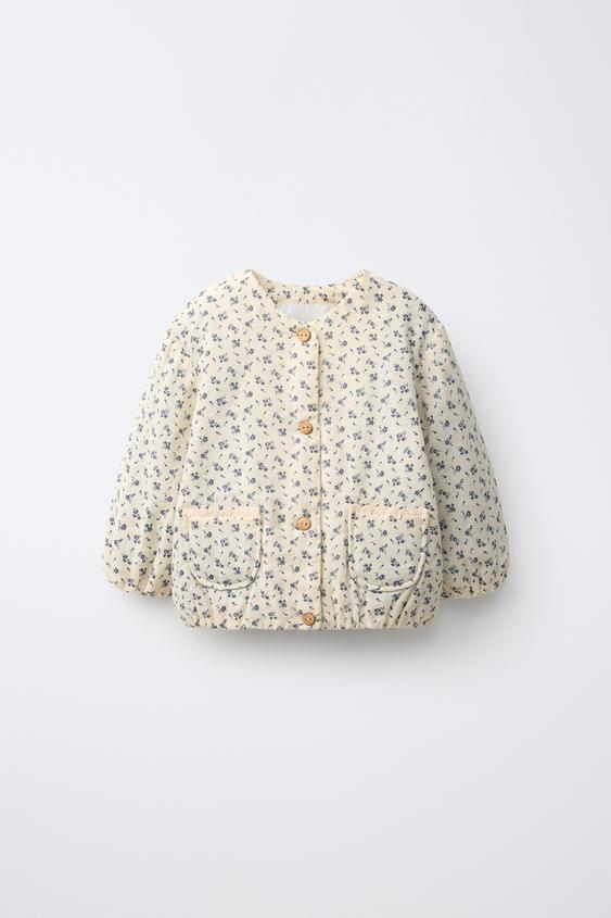 JACKE MIT BLUMENMUSTER - Cremefarben von Zara - Bild 0
