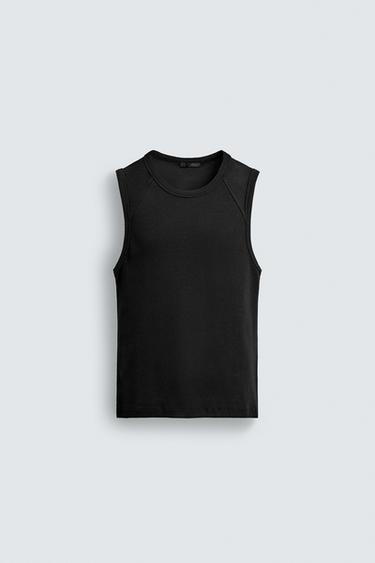 ΜΠΛΟΥΖΑ TANK SLIM FIT - Μαύρο του Zara