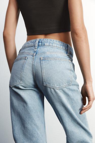JEAN TRF À JAMBES LARGES TAILLE BASSE - Bleu clair de Zara - Image 5