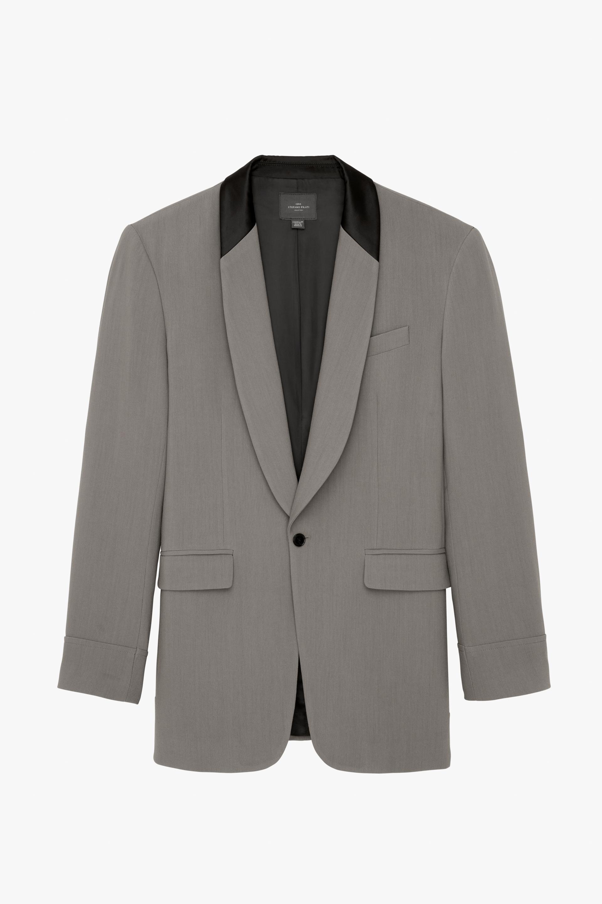 Grey suit zara best sale