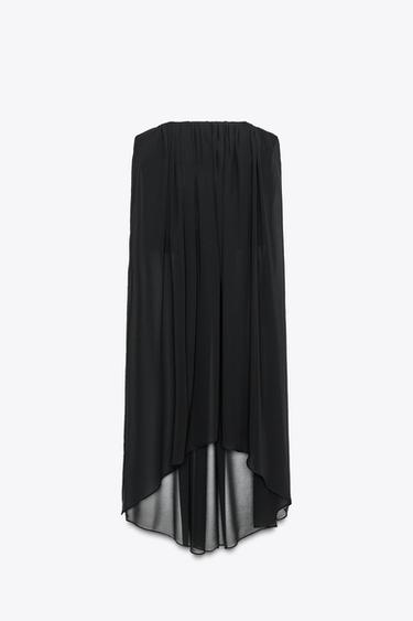 ZW COLLECTION BANDEAU LONG TOP - Black by Zara - Image 6