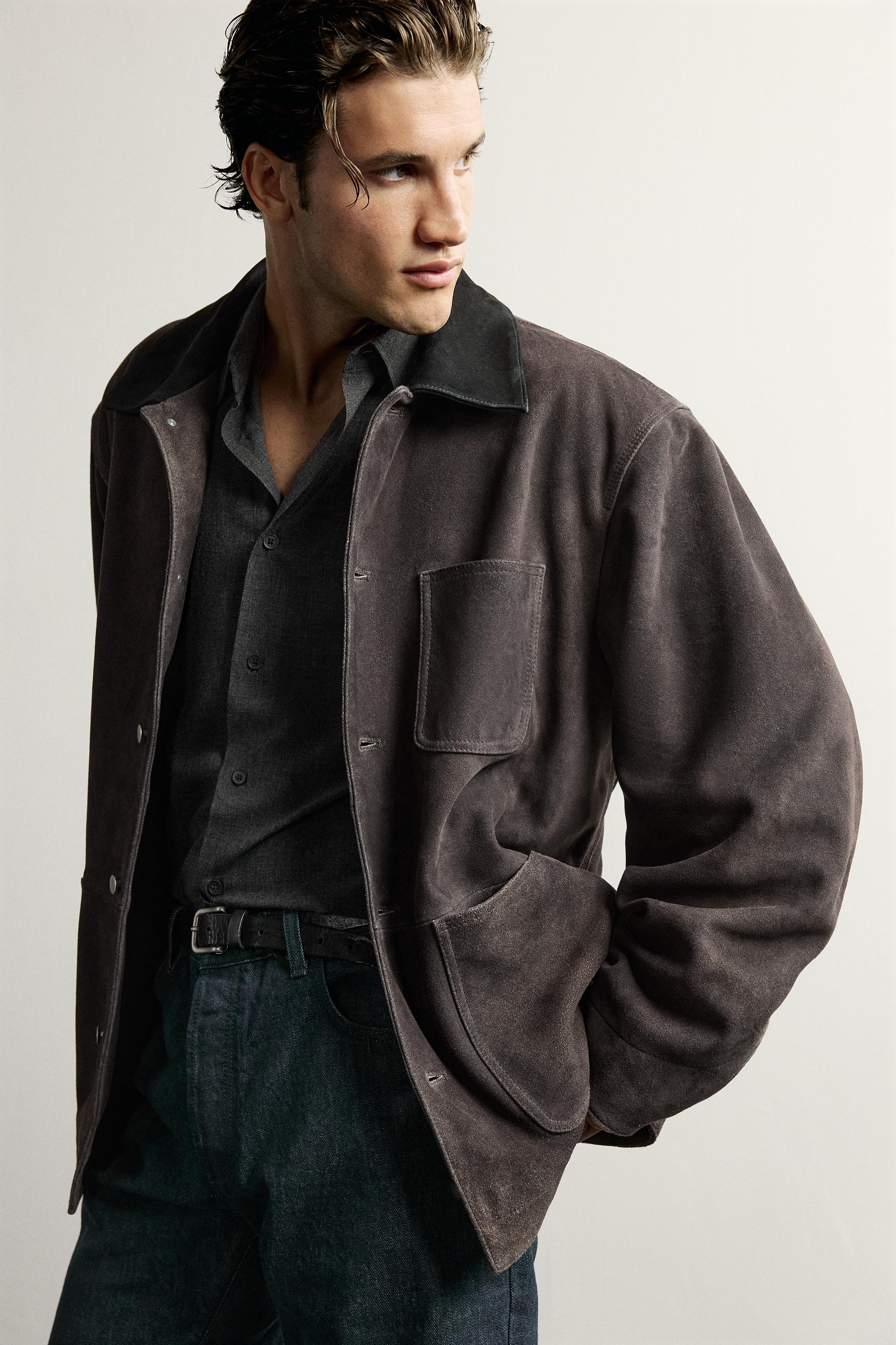 WASHED SUEDE LEATHER JACKET