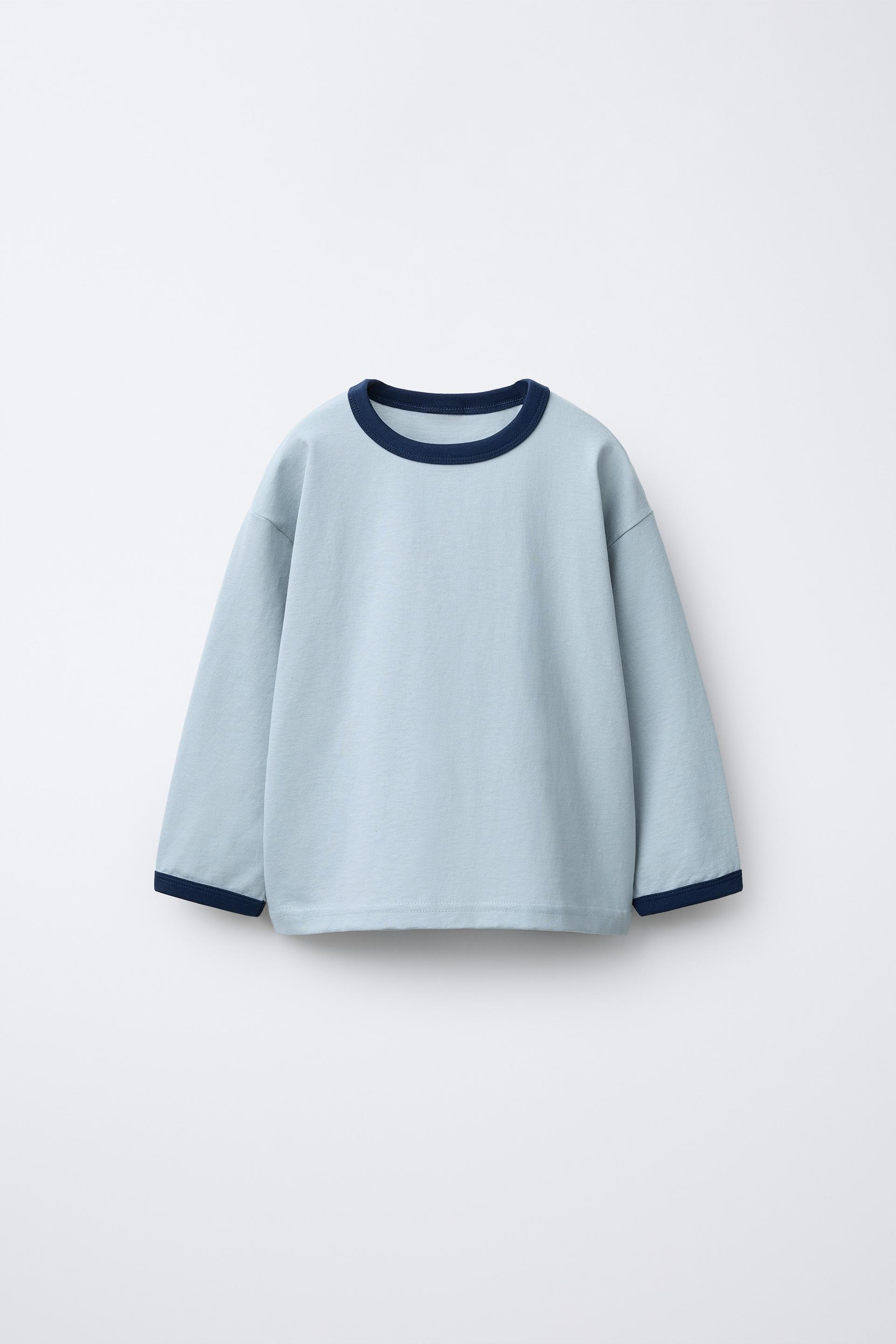 Plain T-Shirt With Contrast Piping