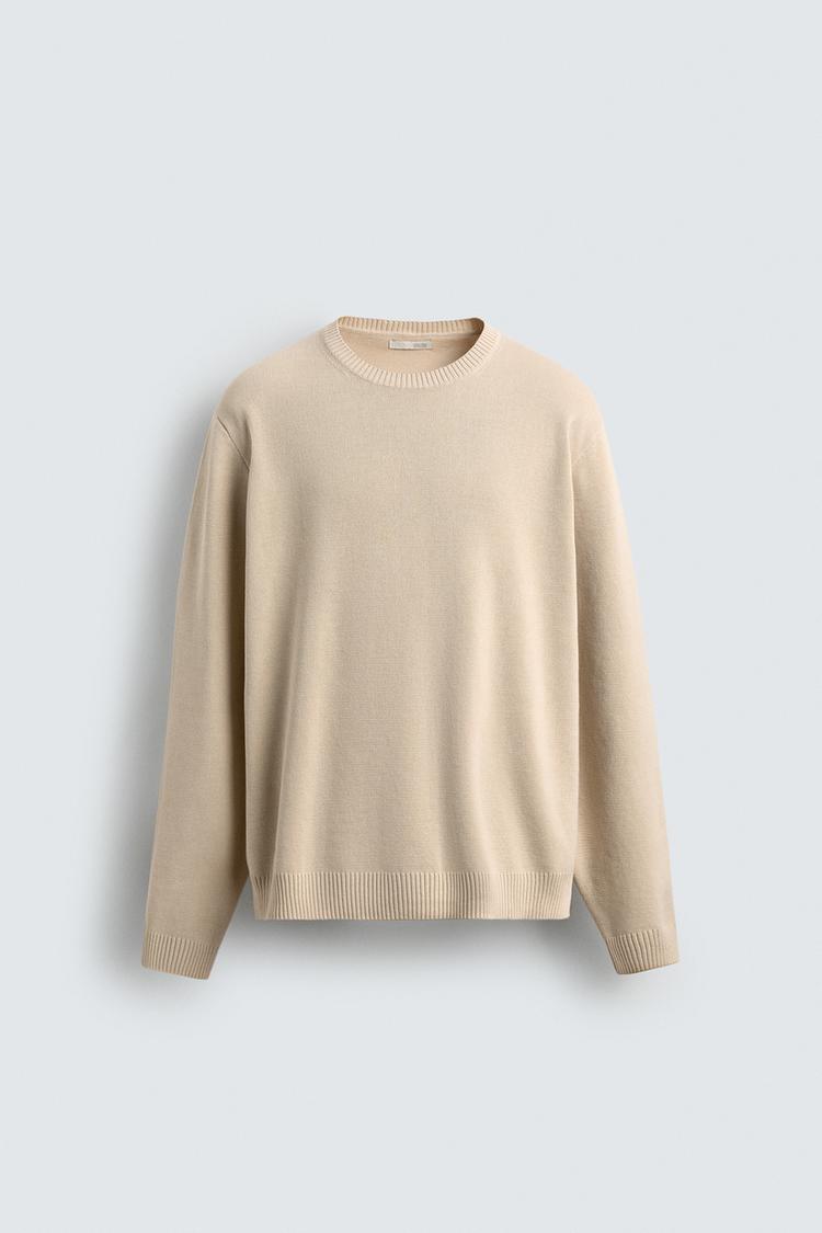ZARA TEXTURED COTTON JUMPER