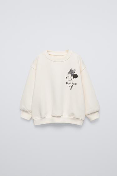 Zara SHIMMER MINNIE MOUSE © DISNEY SWEATSHIRT - Ecru