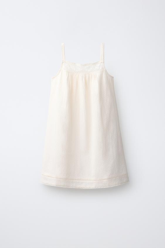 6-14 AÑOS/ CAMISÓN ENCAJE - Crudo de Zara - Imagen 0