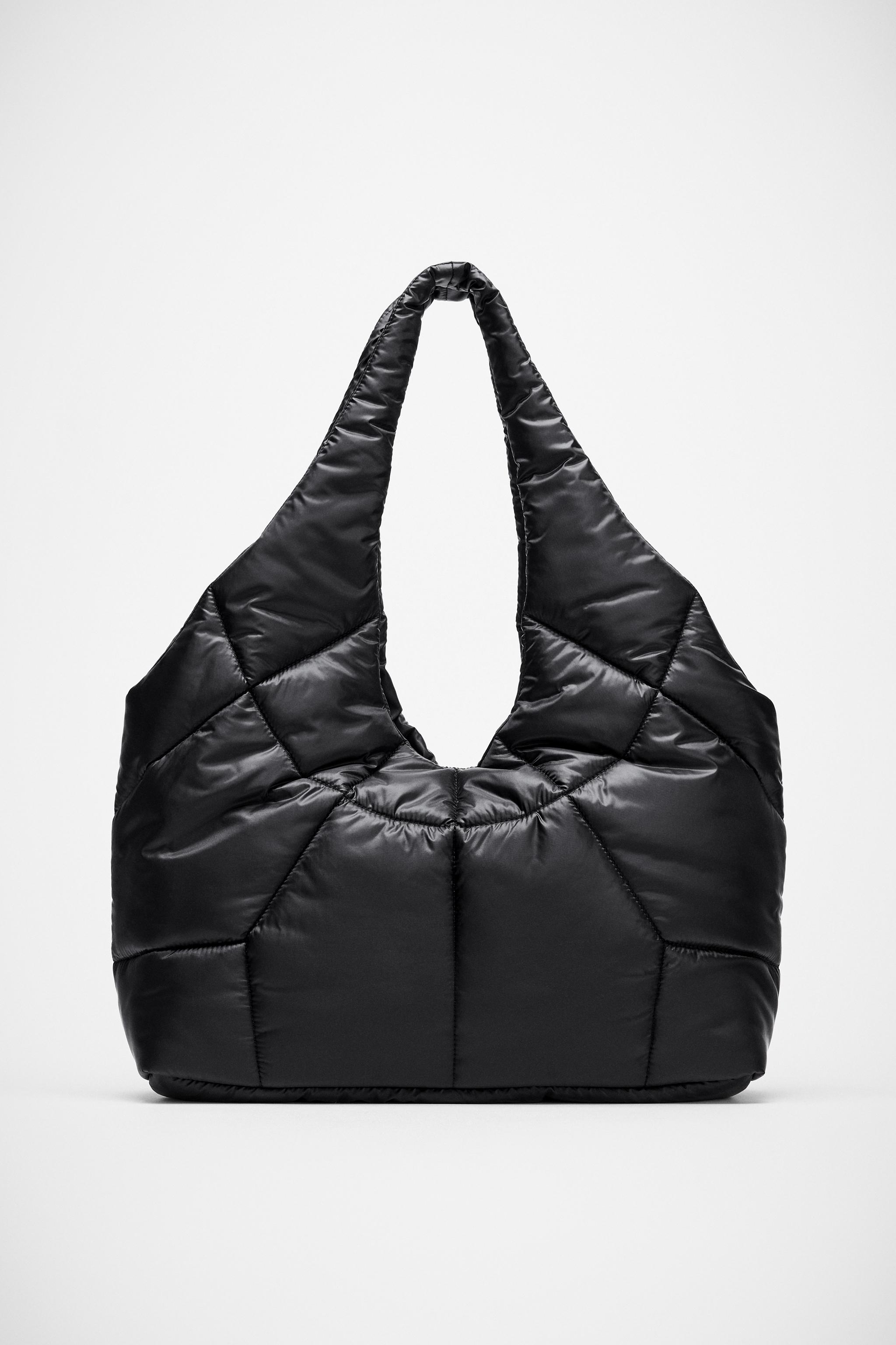 ZARA トートバッグ ボストンバッグ　レザー ZARA(ザラ) / ボストンバッグ/--/BLK/無地 | 中古品の販売・通販なら