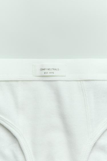 AGES 2-6/ 3-PACK OF RIBBED BRIEFS WITH LABEL - Ecru by Zara