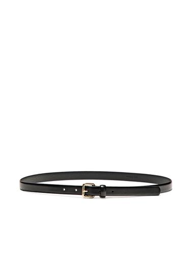Ceinture avec boucle carrée en cuir - Noir de Zara