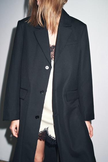 OVERSIZED FROCK COAT ZW COLLECTION - Black by Zara - Image 5