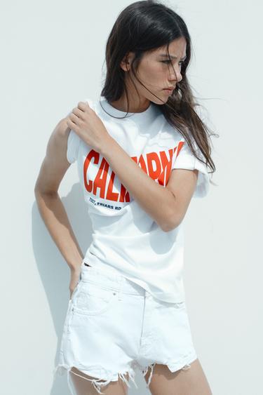 OVERSIZED TEXT T-SHIRT - White by Zara
