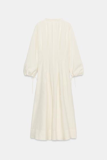 ZW COLLECTION FITTED WAIST DRESS - Butter by Zara - Image 7