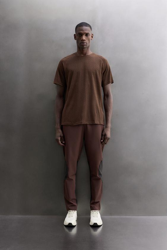 TEXTURED RUNNING T-SHIRT - Brown by Zara - Image 0