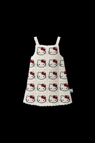 HELLO KITTY © SANRIO KNITTED DRESS - Ecru / Black by Zara