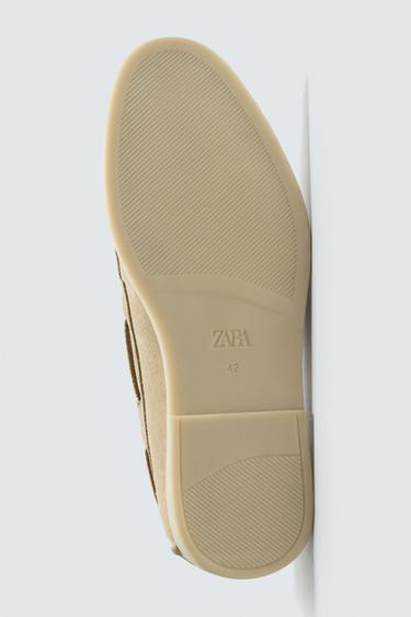 LEATHER DECK SHOES - Beige by Zara - Image 3
