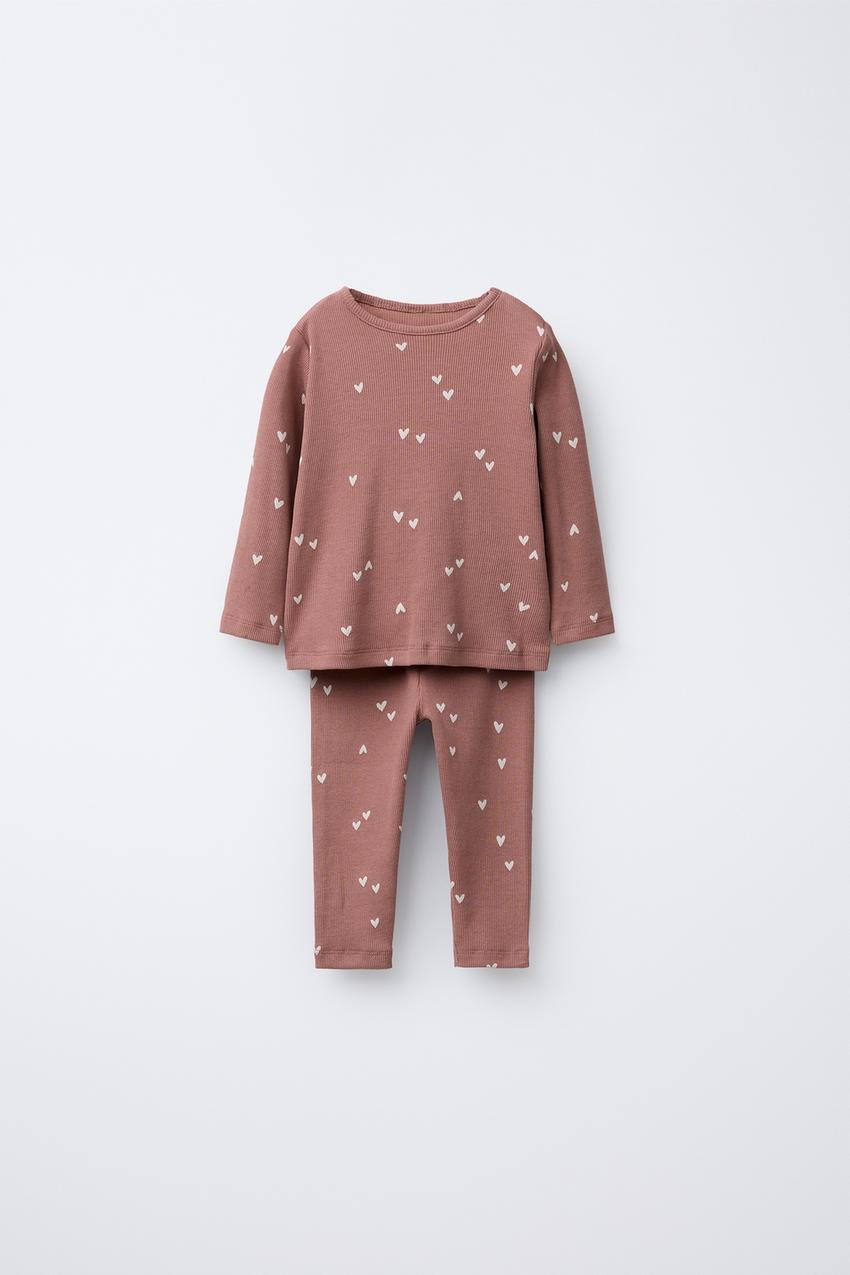 HEART RIB TOP AND LEGGINGS SET