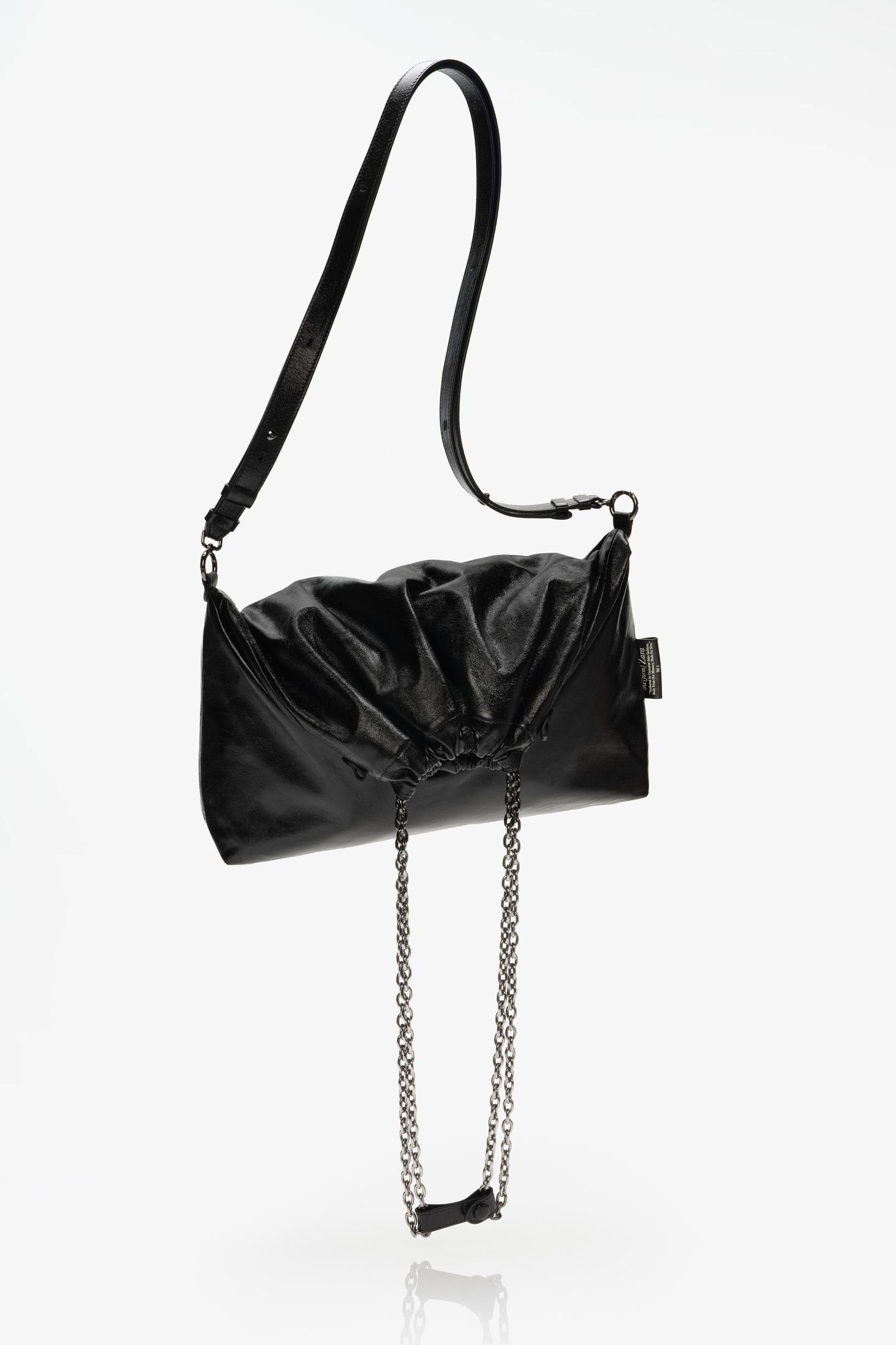 Женская сумка Zara Limited Edition Tri-Chic Large Leather, цвет: Чёрный — фото 5
