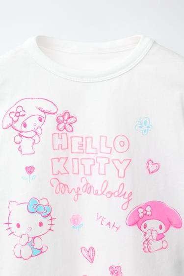 T-SHIRT BRODERIES HELLO KITTY © SANRIO - Blanc de Zara - Image 2