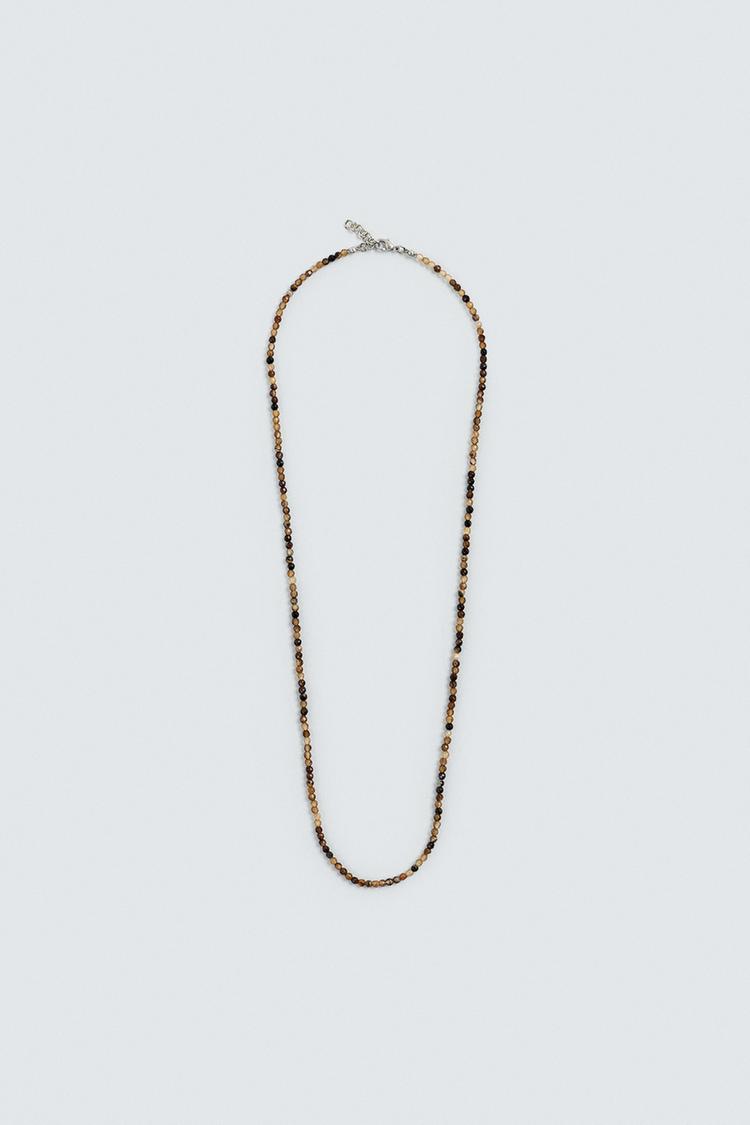 ZARA BEADED STONE NECKLACE