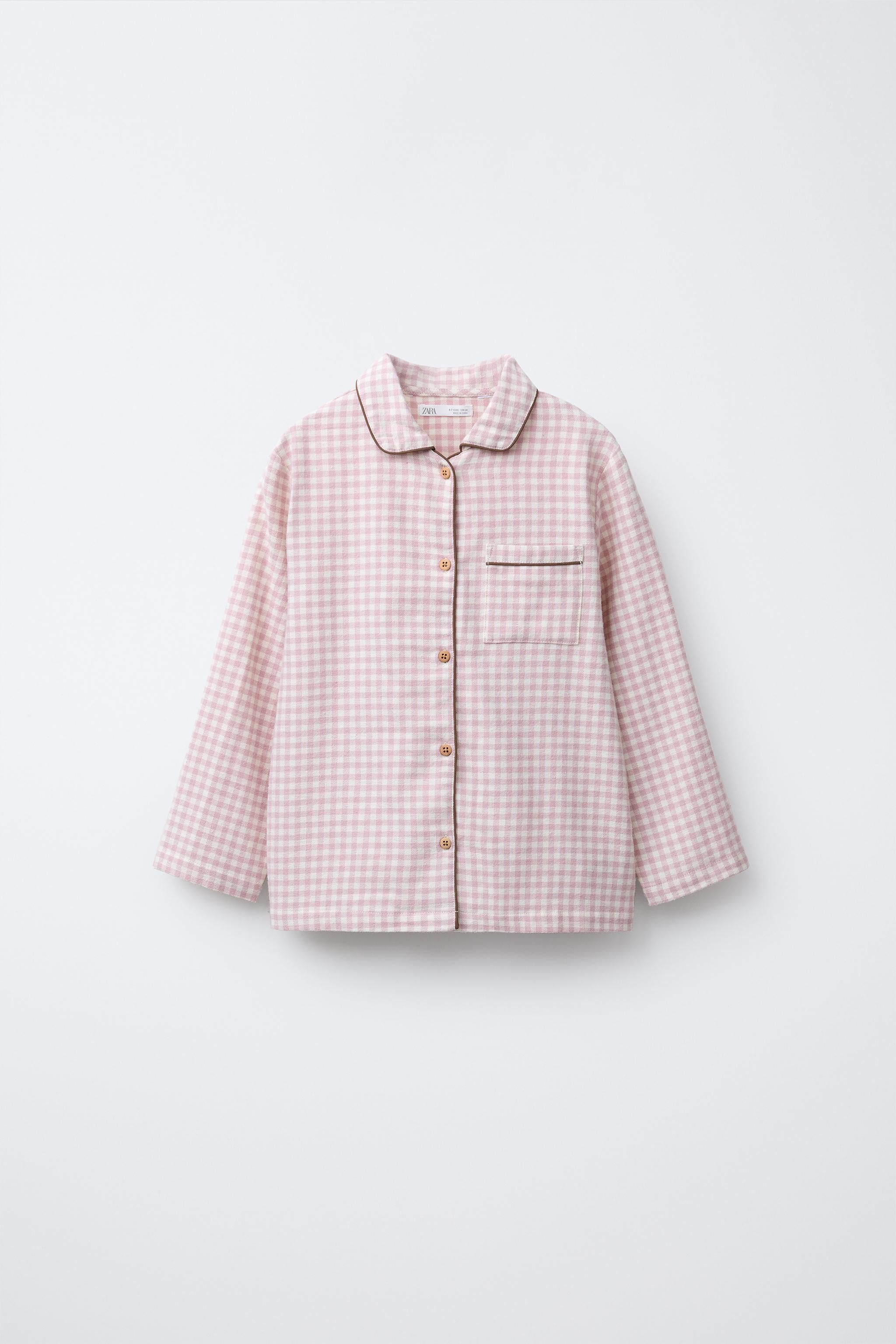 3-6 YEARS/ GINGHAM FLANNEL PAJAMAS