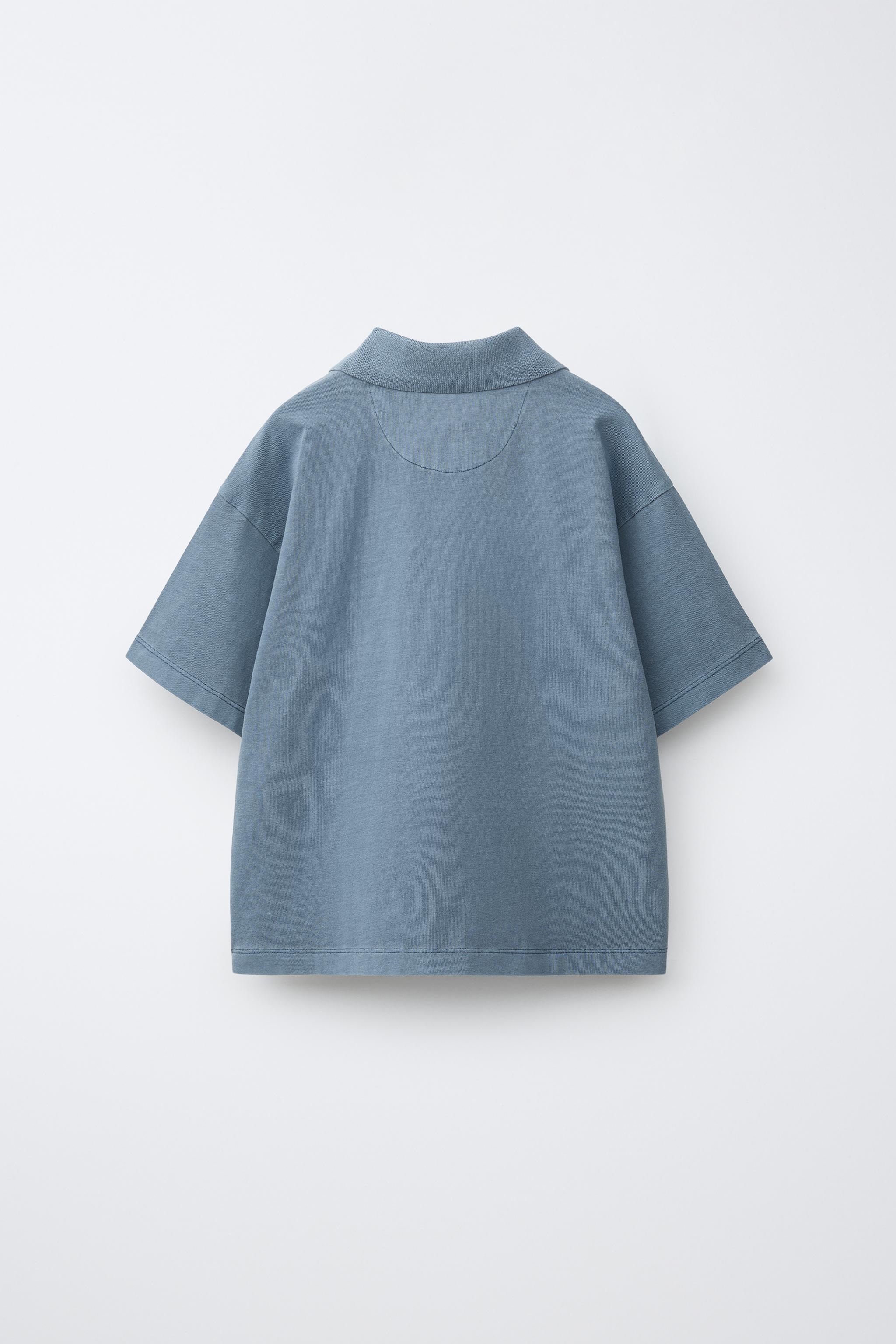 WASHED EFFECT POLO SHIRT