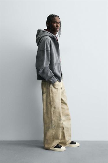 FADED PRINT BAGGY FIT TROUSERS - Printed by Zara - Image 3