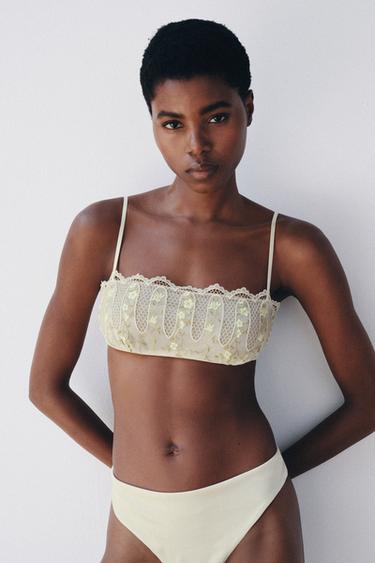 FLORAL BRA AND BRIEF SET -  by Zara