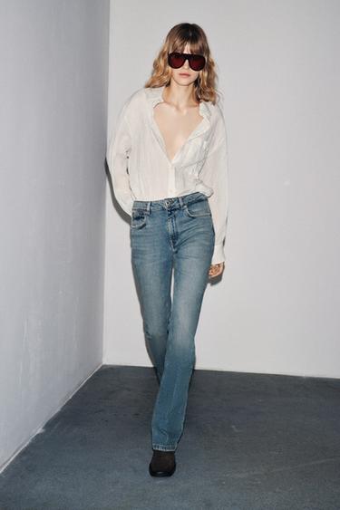 JEANS ZW COLLECTION BOOTCUT TIRO ALTO - Azul de Zara