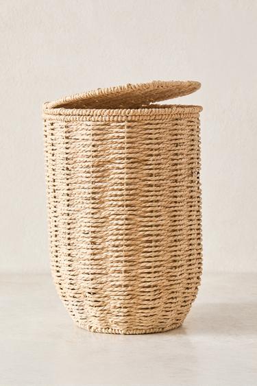 Zara BATHROOM TRASH CAN WITH REMOVABLE LID - Light beige