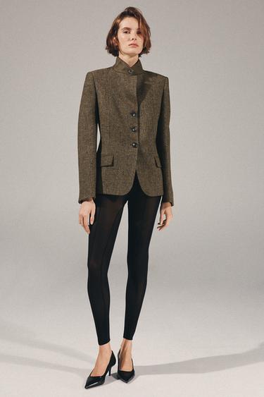 BLAZER ENTALLADA CON LANA ZW COLLECTION - Multicolor de Zara