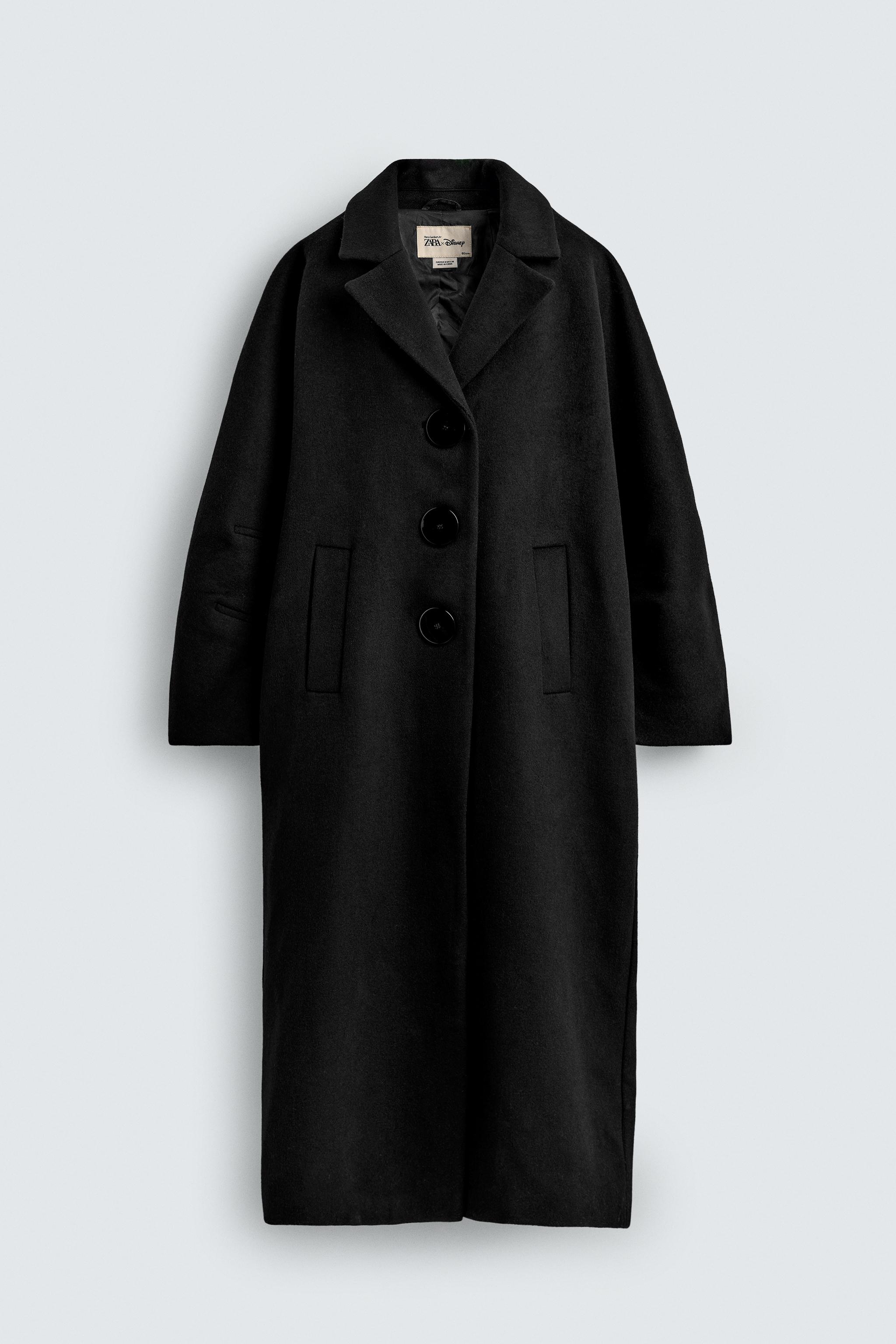 ZARA ブラック　ソフトなオーバーサイズコート　M ZARAのオーバーサイズコートは絶対買った方が良い！！【今週コレ
