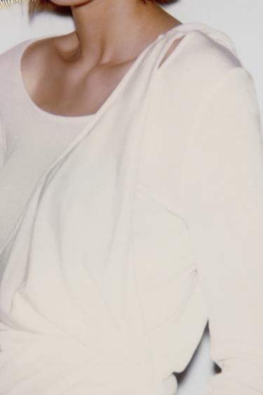 DOUBLE LONG SLEEVE T-SHIRT - Oyster-white by Zara - Image 5