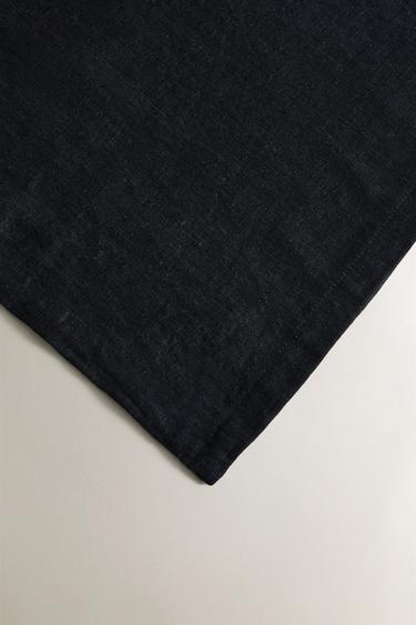 WASHED LINEN TABLECLOTH - Black by Zara - Image 1