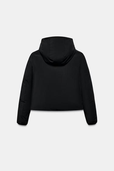ANORAK CAPUCHA WATER REPELLENT WINDPROOF - Negro de Zara