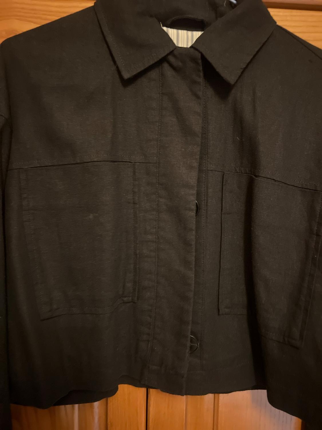 LINEN BLEND CROPPED JACKET - Image 2