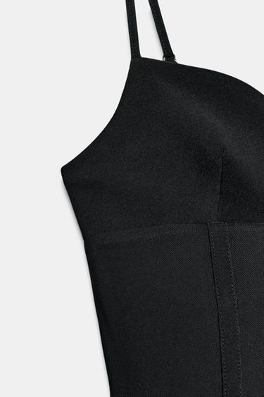 CORSETRY-INSPIRED COMBINED DRESS - Black by Zara - Image 7