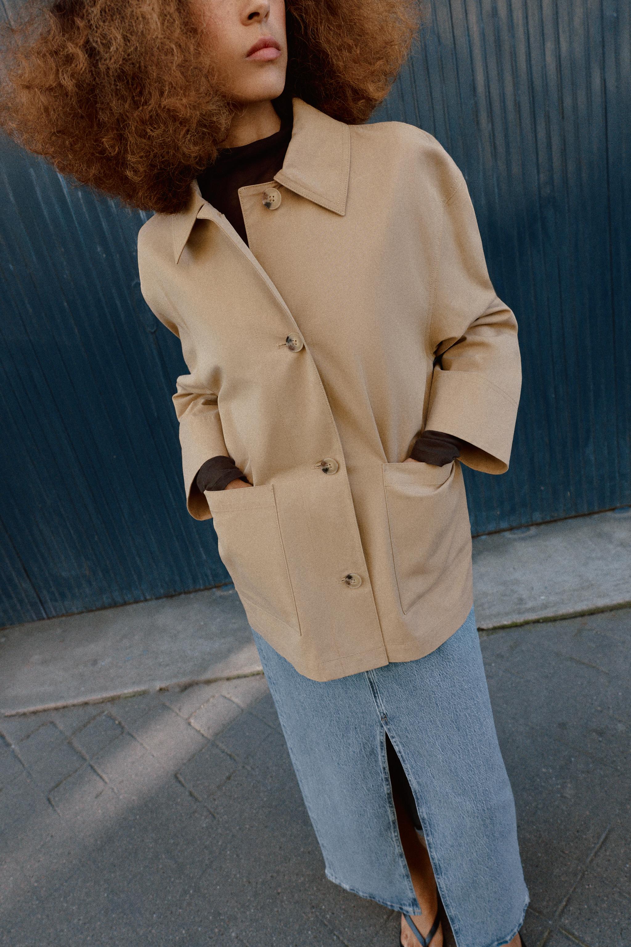 VESTE À POCHES PLAQUÉES