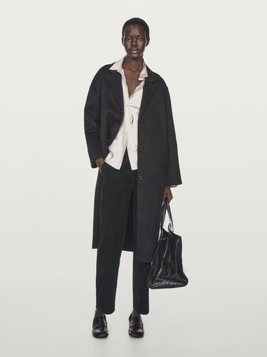 Zara Barrel fit corduroy trousers - Black