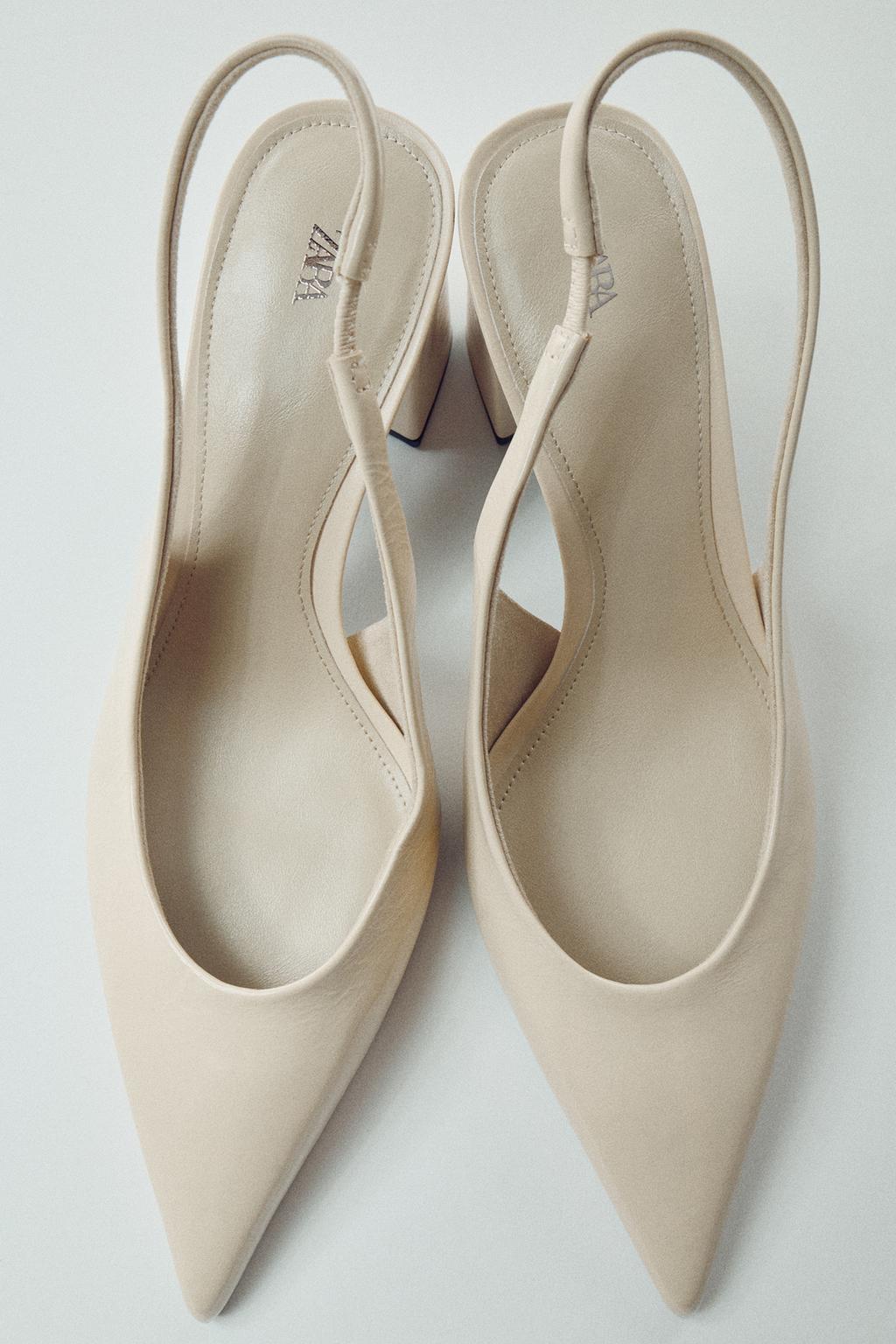 LEATHER SLINGBACK SHOES