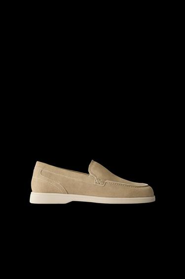 SPLIT SUEDE DECK SHOES - Sand Brown by Zara - Image 0