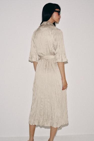 ROBE PLISSÉE AVEC CEINTURE ZW COLLECTION - Cave de Zara - Image 5