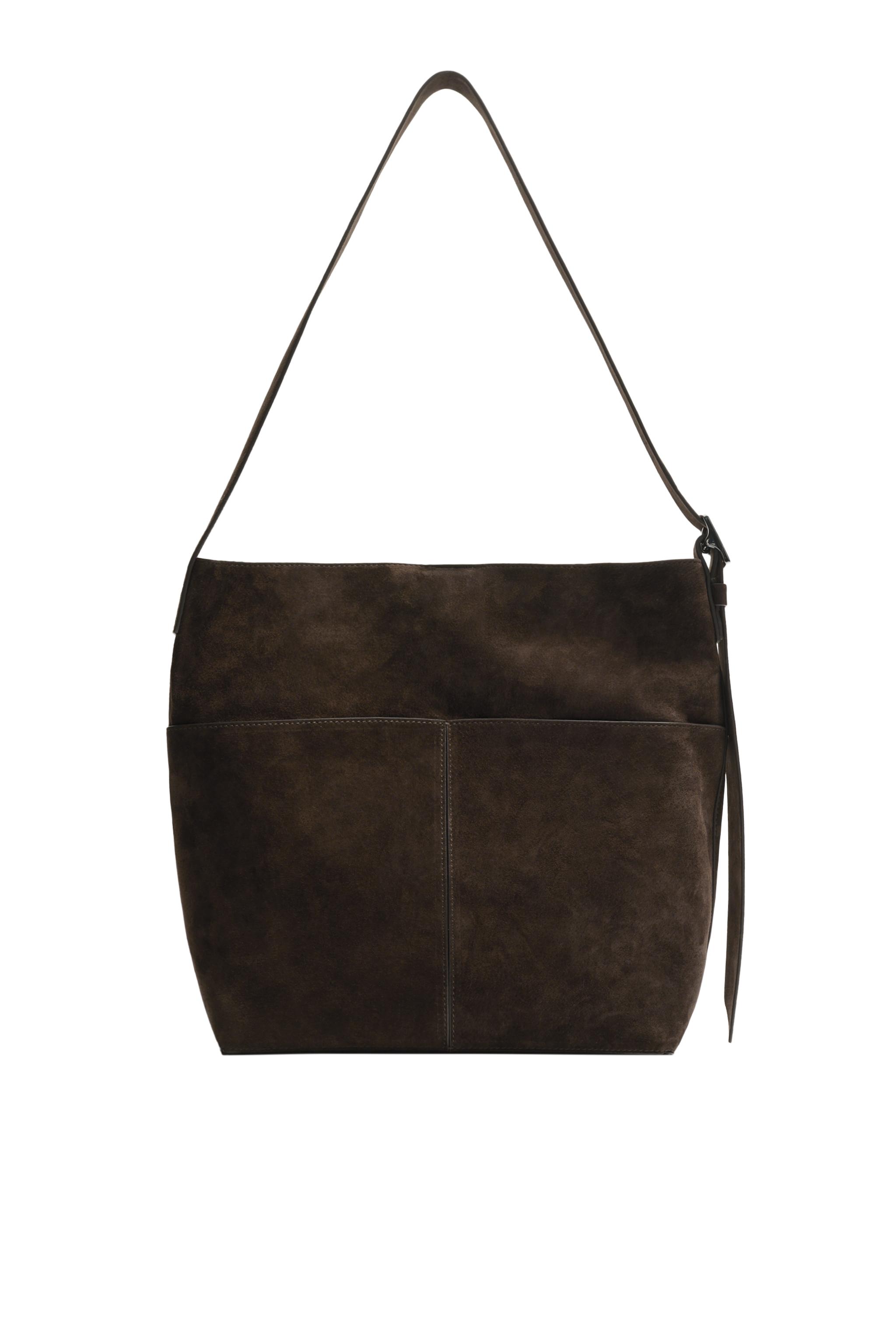 LEATHER SHOPPER BAG - Khaki Green | ZARA United States