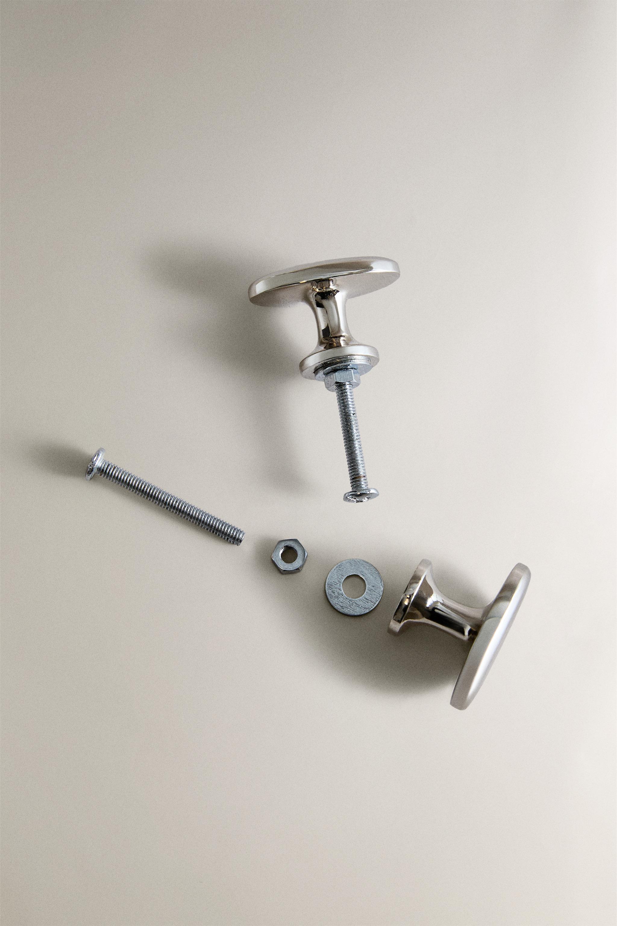 PACK OF OVAL METAL KNOBS (PACK OF 2)